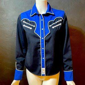 Vintage pearl snap western wear button up